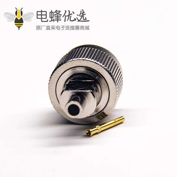 焊接镀镍连接器直式180度反极公头母针镀镍