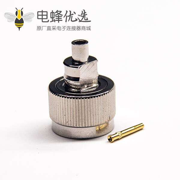 焊接镀镍连接器直式180度反极公头母针镀镍
