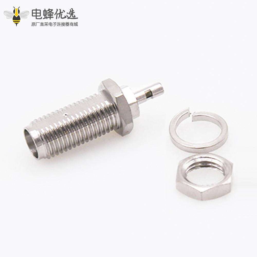 SMA接线面板安装前锁穿墙母头直式开天窗焊接式用于0.4D镀镍