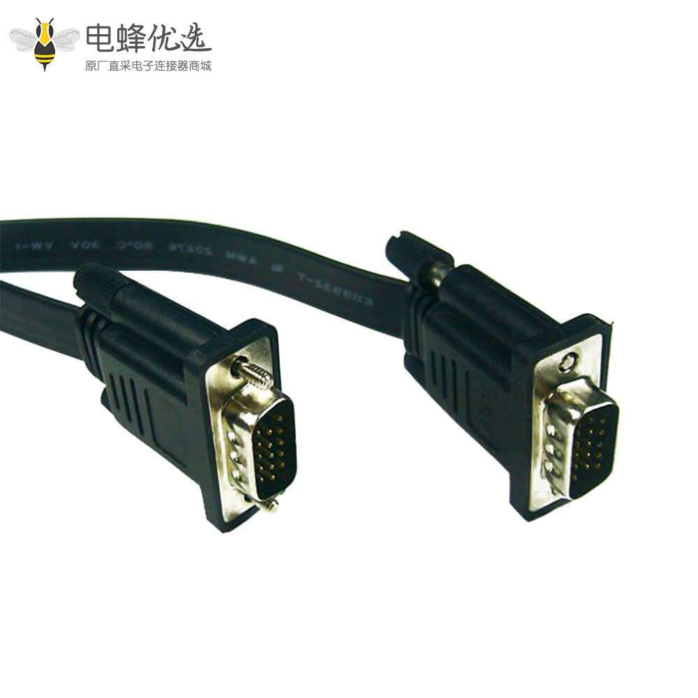 BGA D-Sub连接线15芯公头直式伸缩线双拉轮线