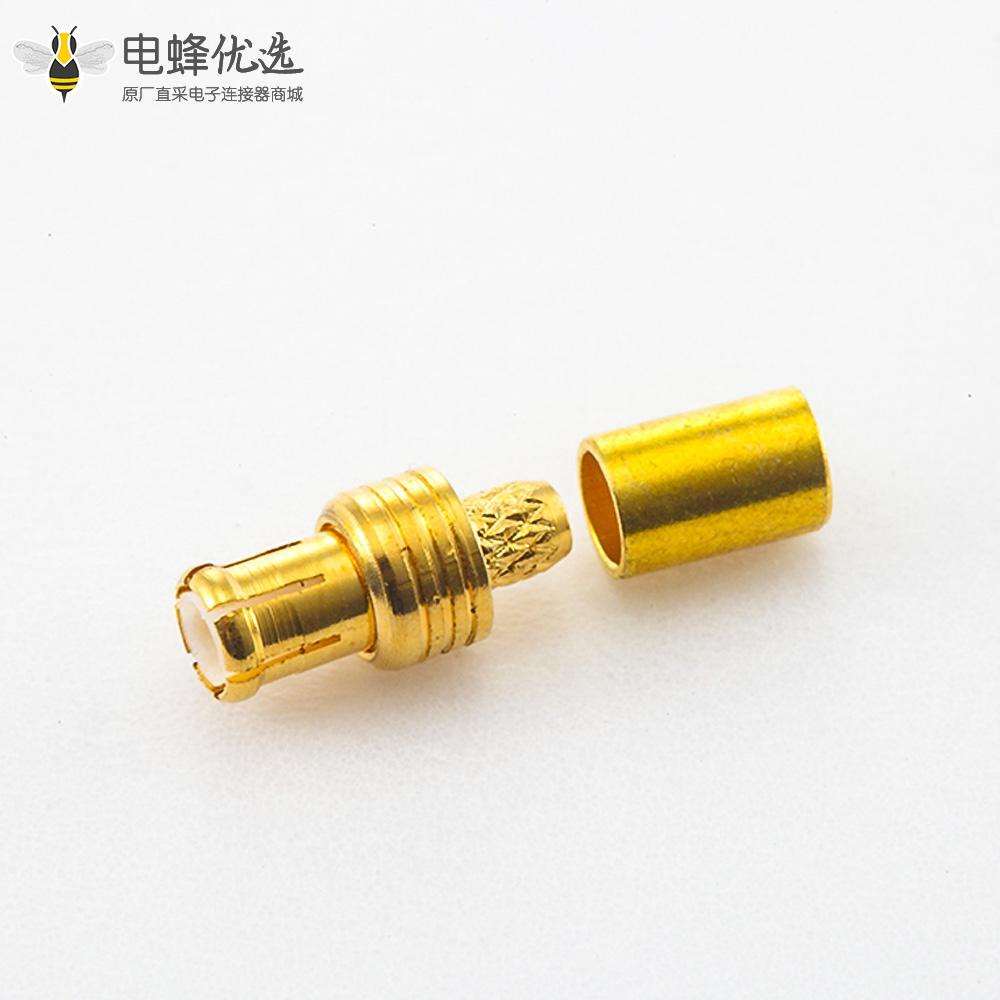 压接电缆RG174 / RG316 MCX连接器公头弯式50&Omega;