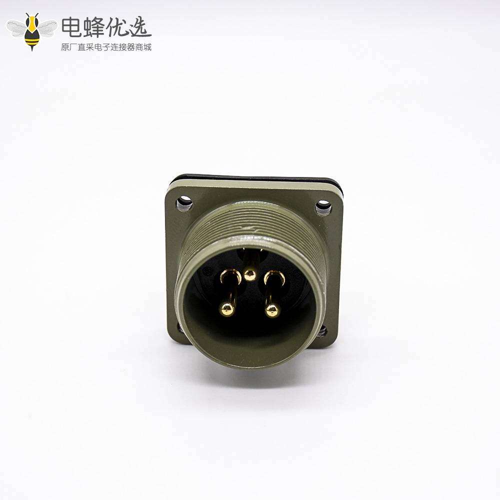 航空接插头MS5015直式3芯20壳体号方形公插座母插头