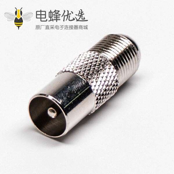 F母转PAL公转接头公转母直式同轴连接器镀镍