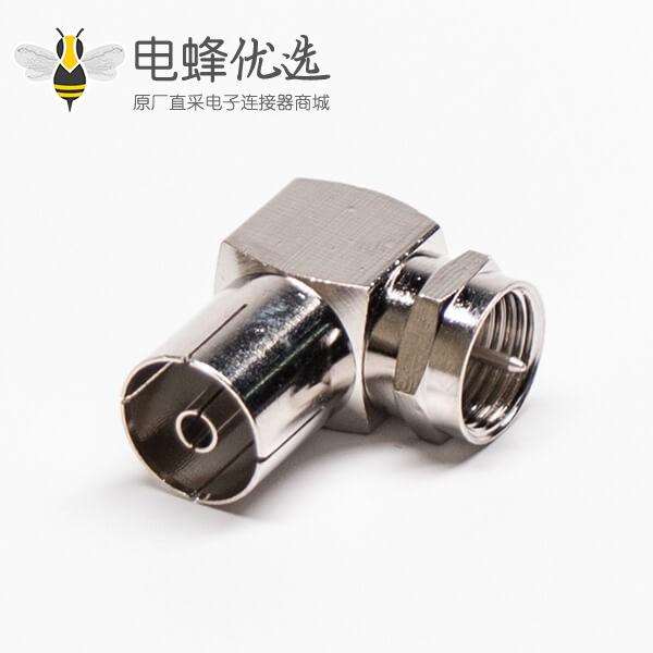 F公转PAL母公转母转接头连接器弯式镀镍