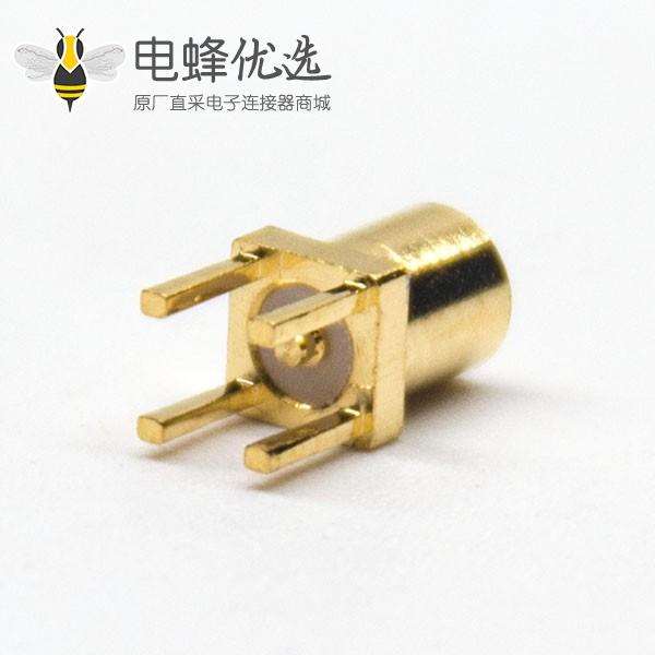 mmcx镀金直式母座插板式接PCB板