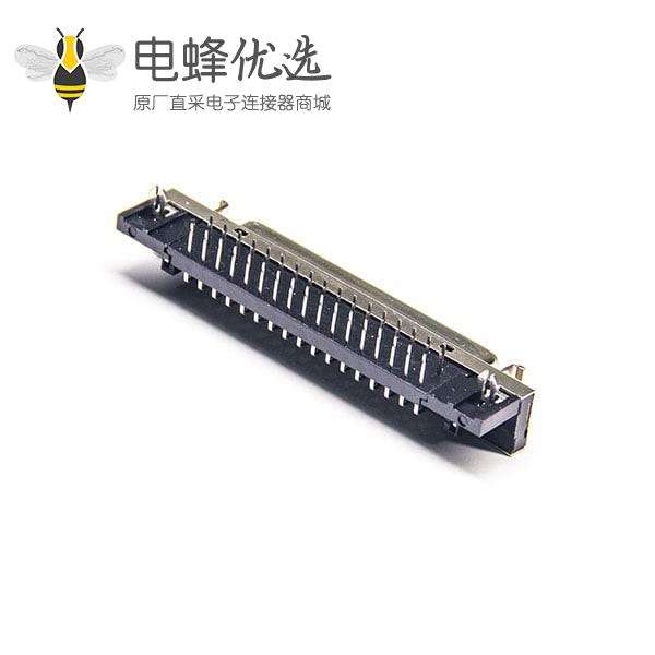 SCSI68芯连接器HPDB型母头弯式插板式PCB板安装