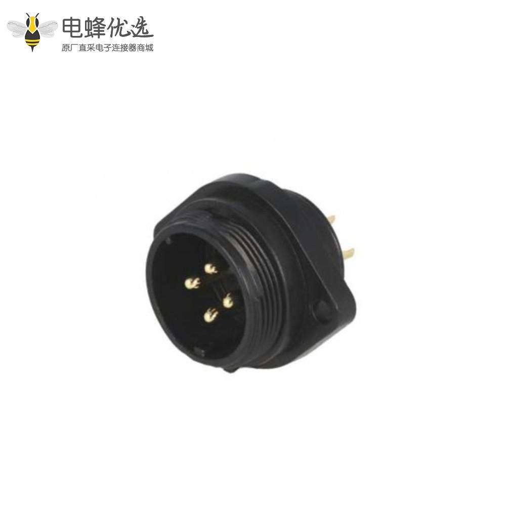 防水航空插头插座SP17 系列4芯母插头+公菱形插座一对2孔法兰面板安装