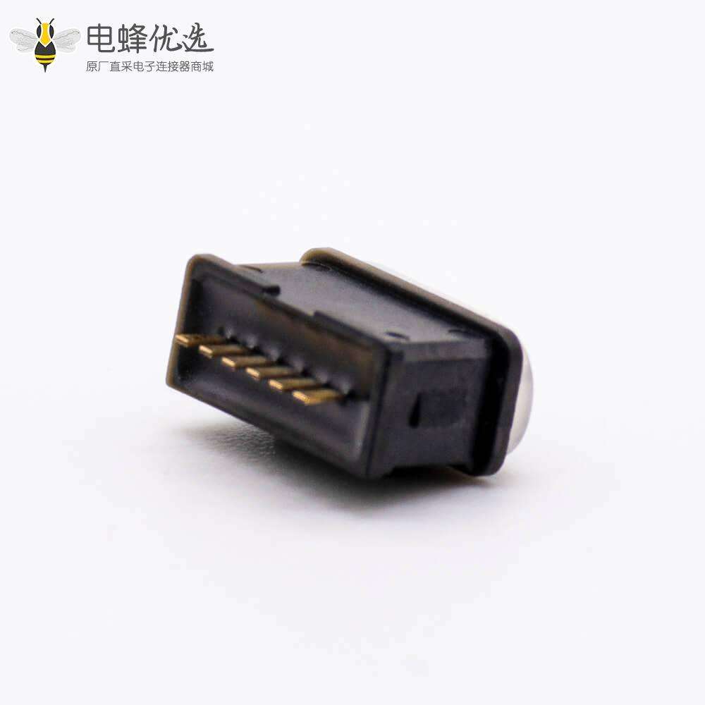 防水Type c连接器防水等级IPX8带防水圈立式插脚6芯贴板