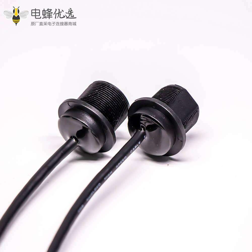 连接器USB2.0 Type A母转端子线材0.2米转接线