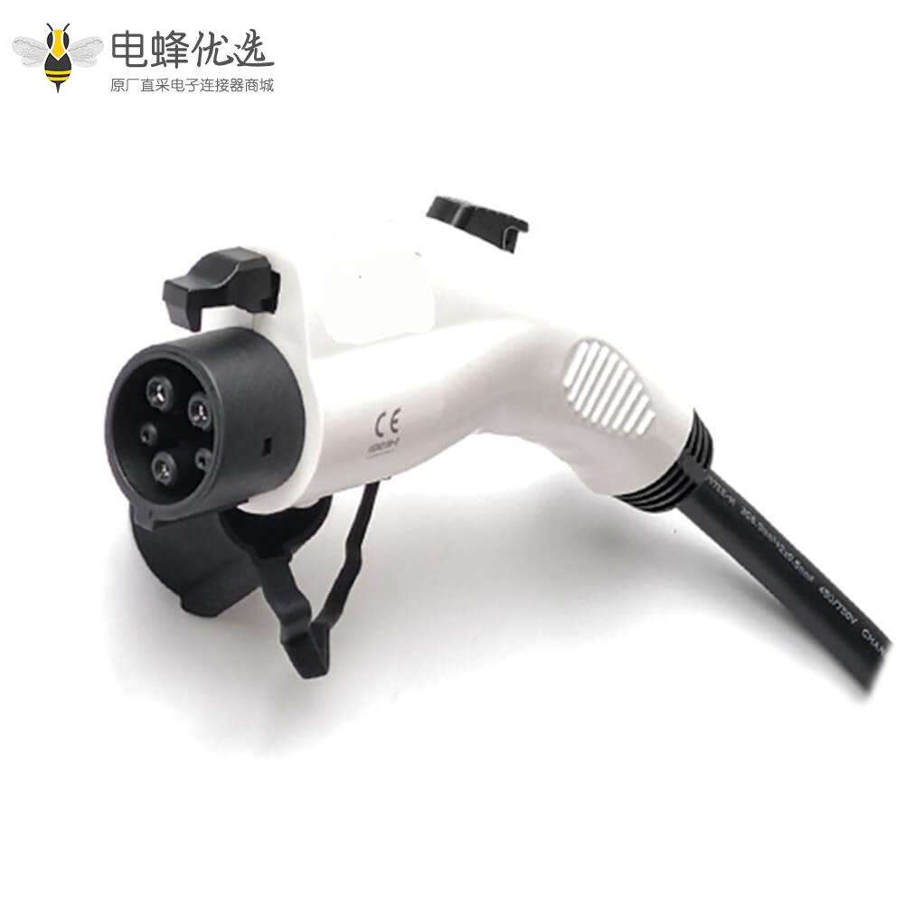 美标转欧标插头新能源车充电枪便携式充电线1型转2型16A 32A单相5米