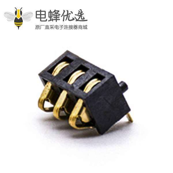 3芯连接器间距2.5MM电池座连接器弹片式镀金