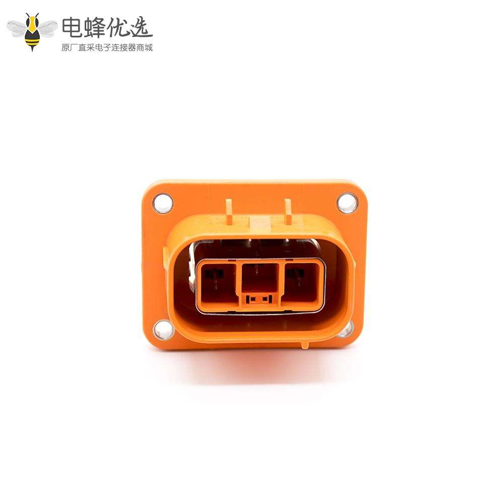 高压大电流连接器3芯23A插头插座替代款塑料不带屏蔽接4平方线