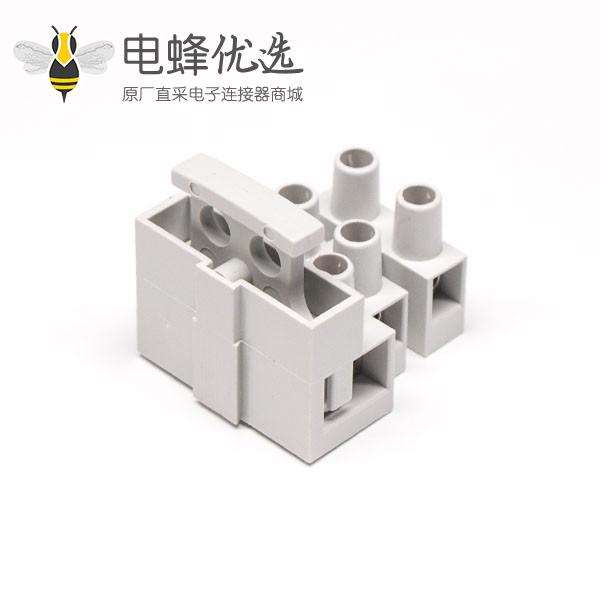 灰色接线端子2&times;3孔焊接式端子连接器
