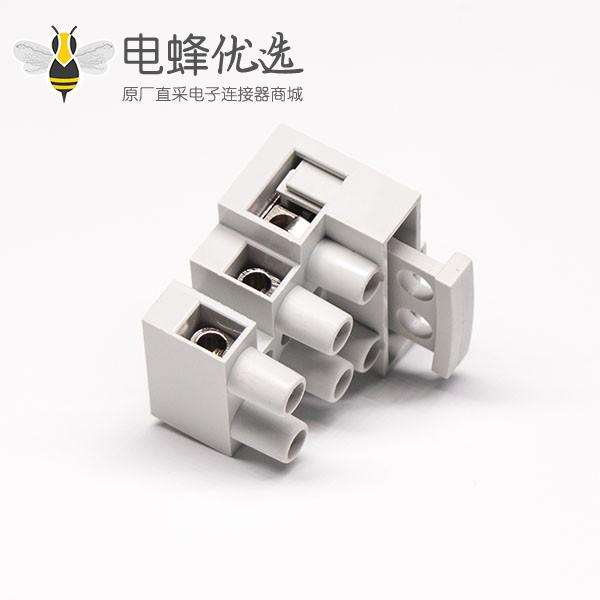灰色接线端子2&times;3孔焊接式端子连接器