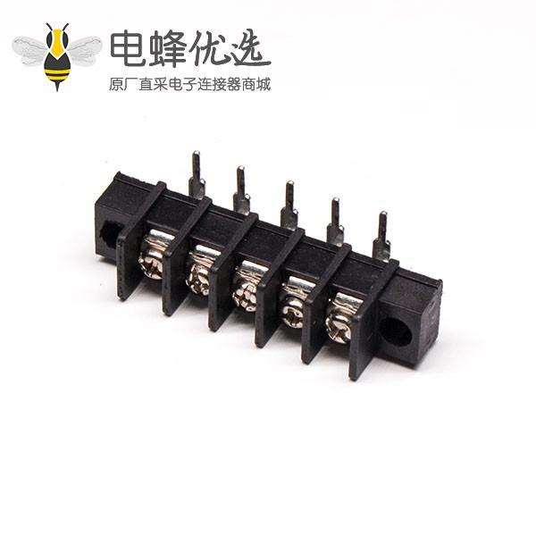 90度折弯接线端子弯式接PCB板带法兰穿孔栅栏式接线端子