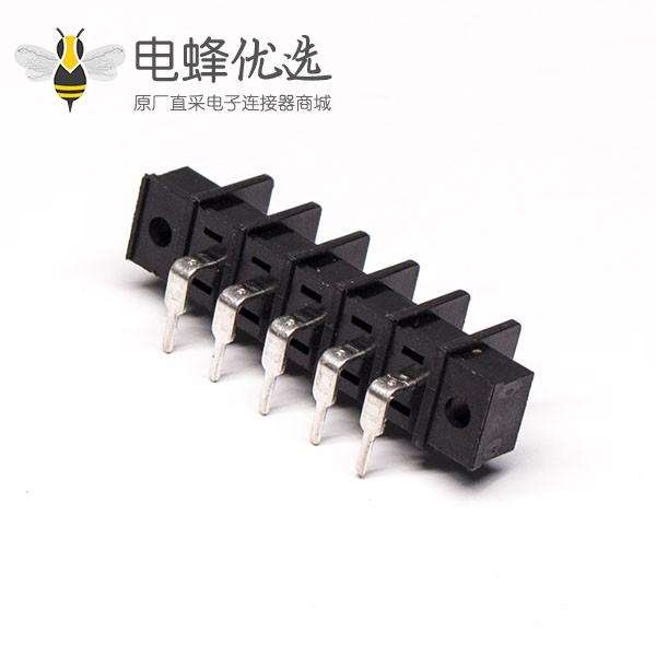 90度折弯接线端子弯式接PCB板带法兰穿孔栅栏式接线端子