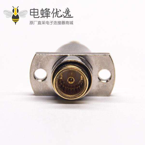微波BMA连接器2孔法兰公头接线