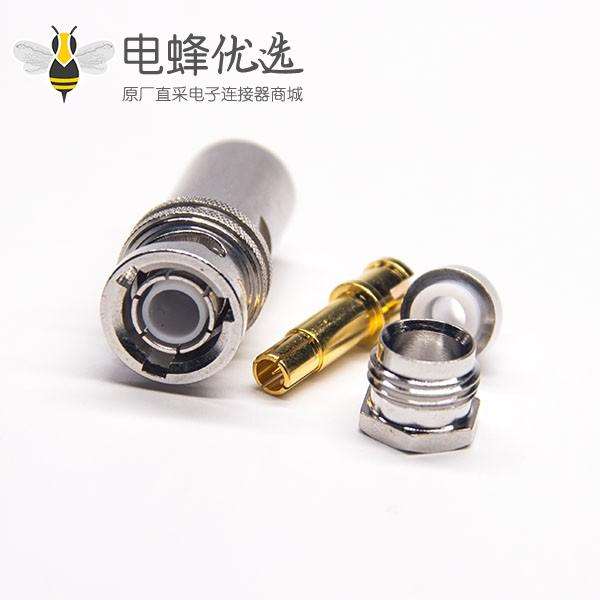 高频BNC连接器公头锁接线