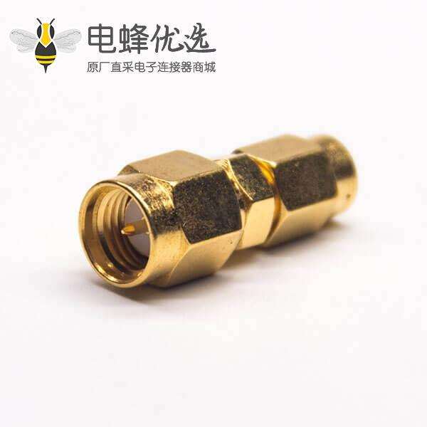 镀金SMA公头转SMA公头高频直式转接头