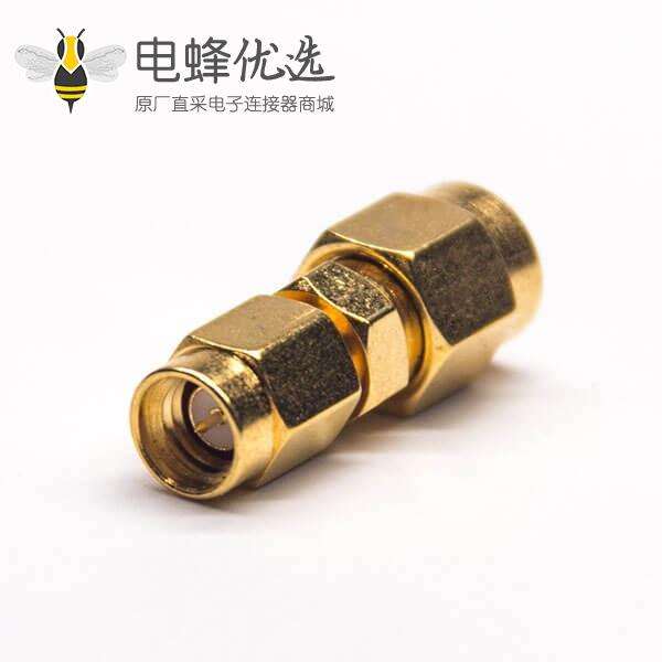 镀金SMA公头转SMA公头高频直式转接头