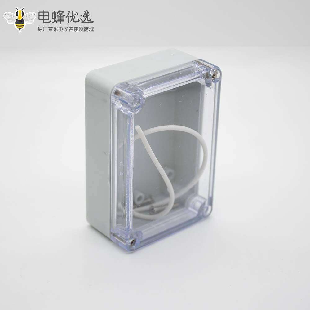 透明盖防水接线盒矩形58&times;83&times;33螺丝固定壳体ABS塑料