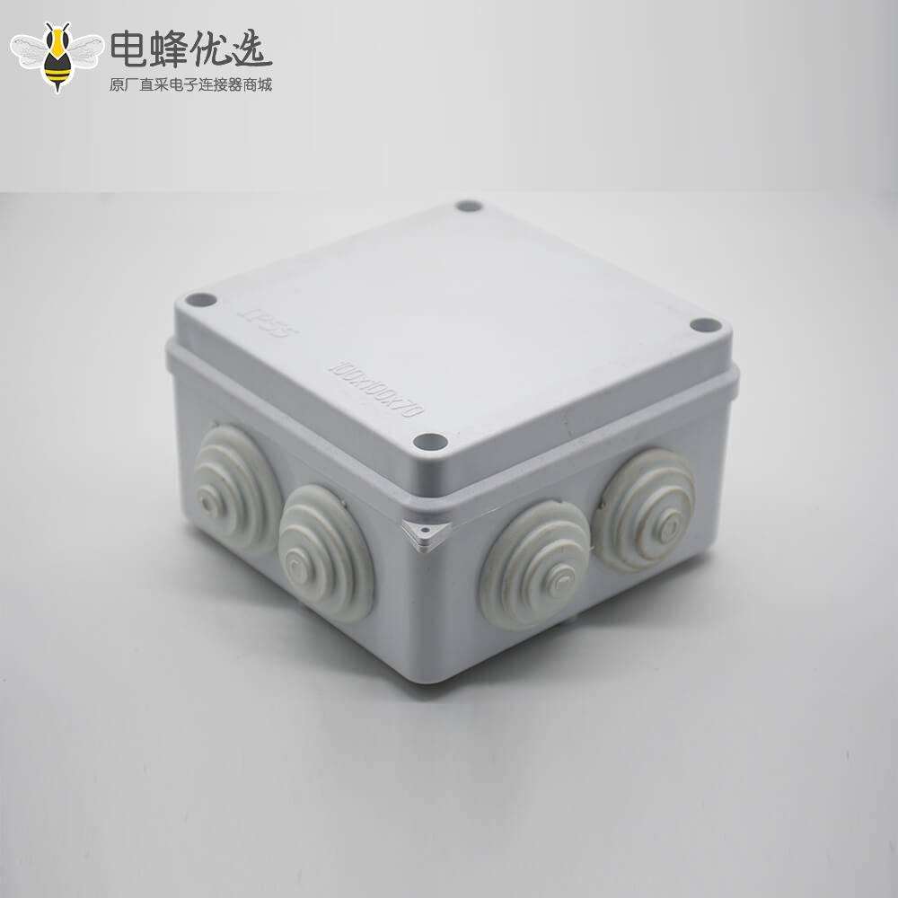 防水接线盒IP55矩形100&times;68&times;50 ABS塑料螺丝固定密封盒
