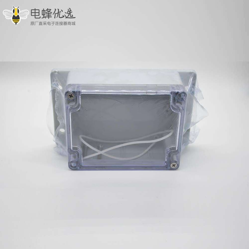防水透明接线盒ABS塑料密封盒透明盖带耳螺丝固定115&times;90&times;55