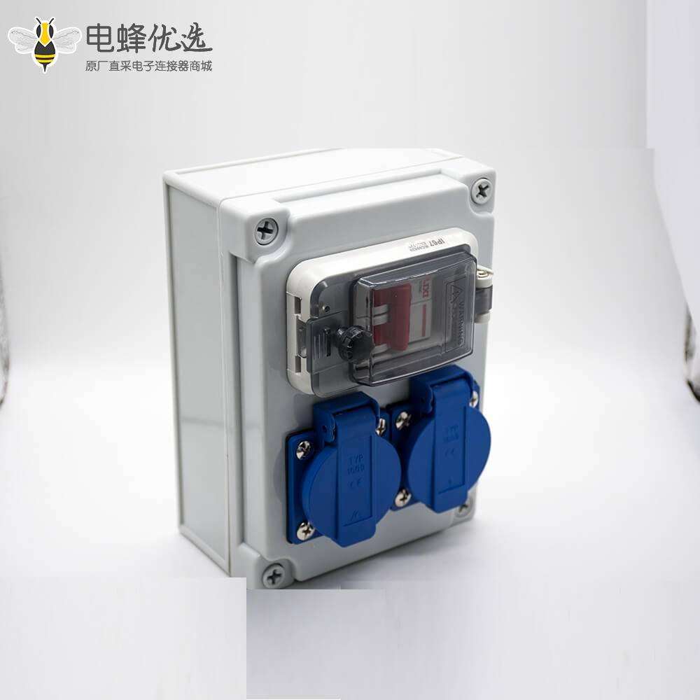 双位插座防水盒定制化ABS塑料优质断路器螺丝固定防水插座箱