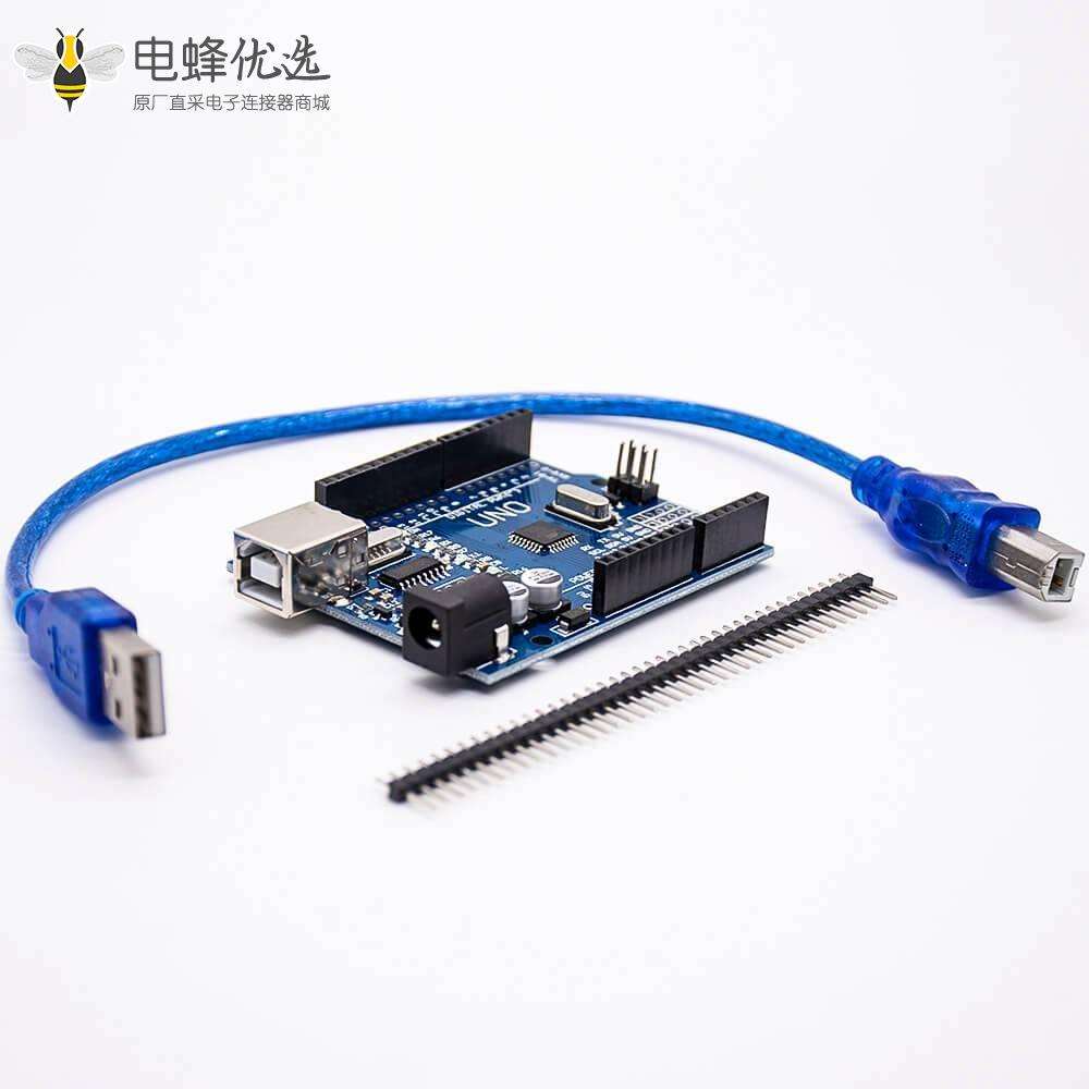 ArDuino UNO R3开发板带USB线PCB安装行家改进版本
