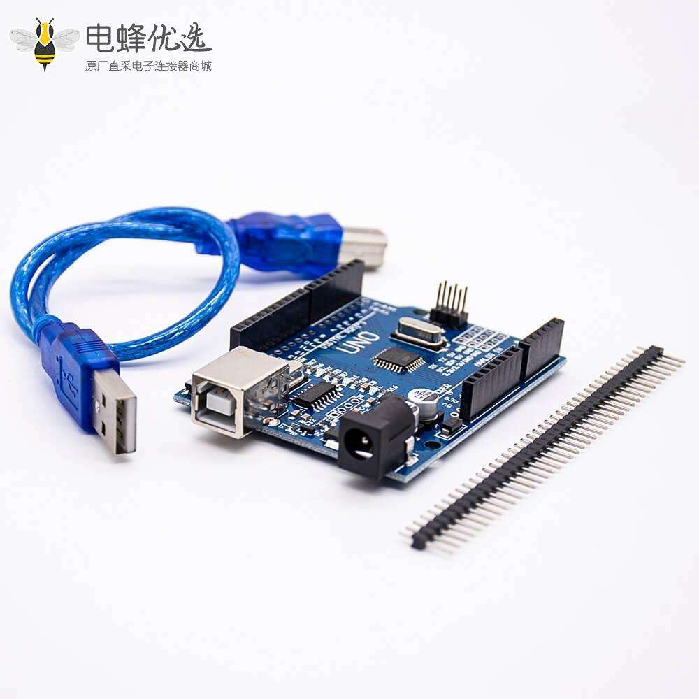 ArDuino UNO R3开发板带USB线PCB安装行家改进版本