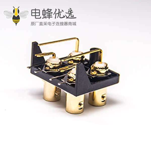 BNC射频连接器生产厂家弯式母头插板接PCB板