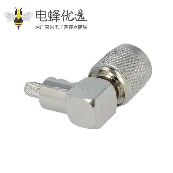 TNC公弯角90&deg;压接接线RG58