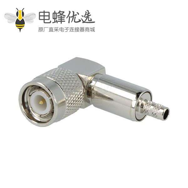 TNC公头弯曲90&deg;50&Omega;压接接线