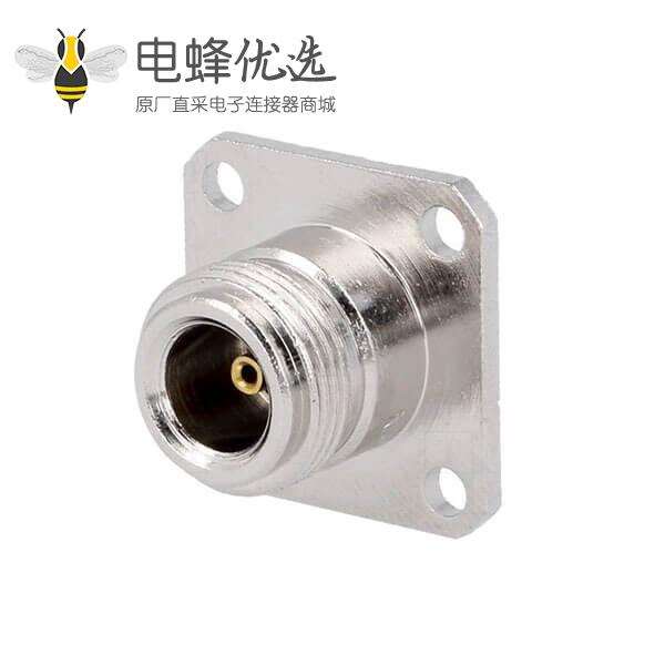 N型母头直式焊接面板安装连接器