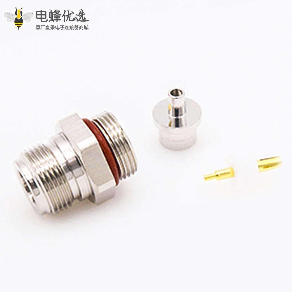N型连接器防水隔板母头直式焊接RG174 RG316