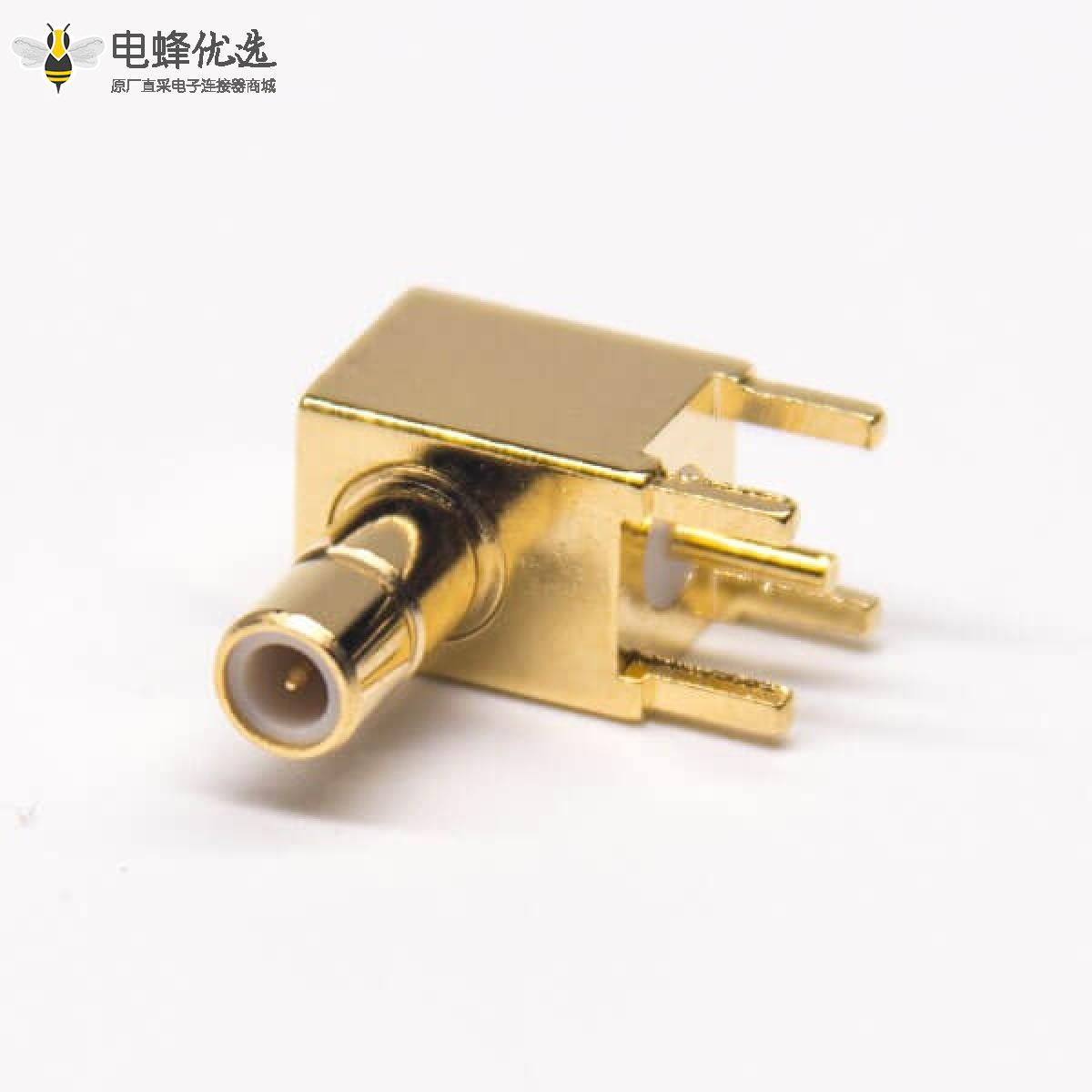 smb pcb连接器公头弯式90度镀金50欧姆(定制版)