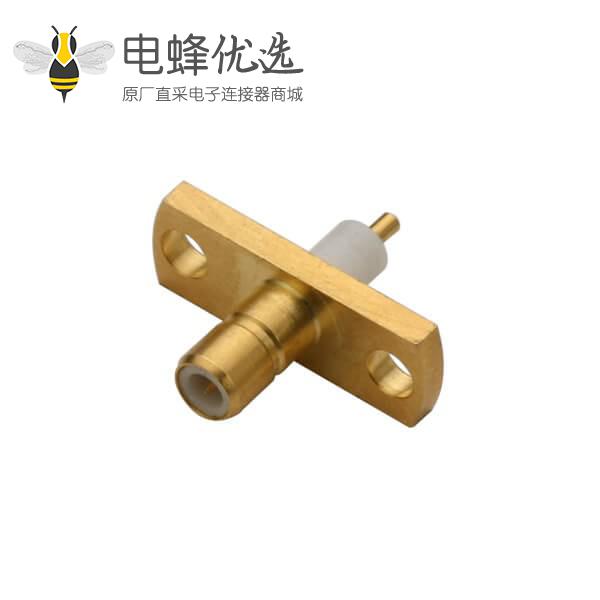 smb系列 射频同轴 法兰 连接器两孔法兰盘母头