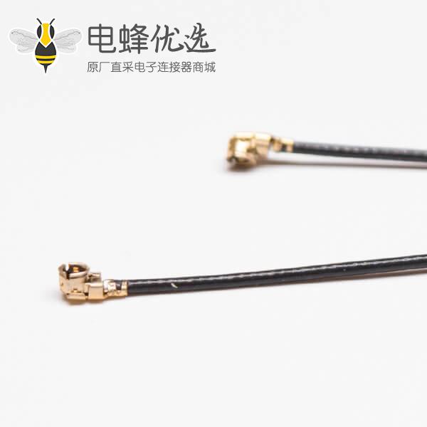 射频同轴电缆组件RF1.13黑色线材IPEX Ⅰ接IPEX Ⅰ