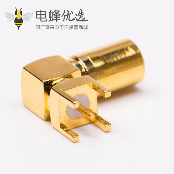 接头插座pcb板端弯插smb连接器公头