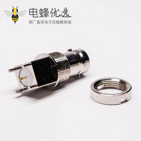 BNC接头母头直插PCB板穿墙安装连接器