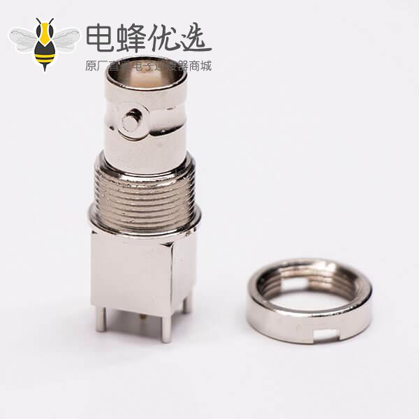 BNC接头母头直插PCB板穿墙安装连接器