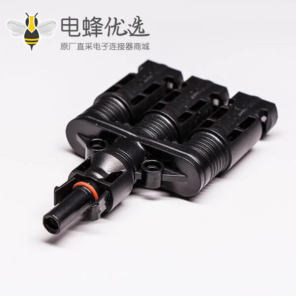 Mc4太阳能连接器一公转三母防水接头