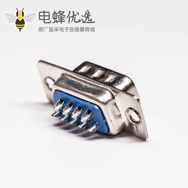 d-sub 9针（公）直式冲针接线焊接蓝胶