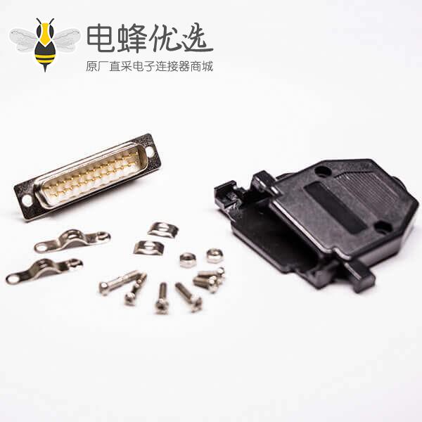 DB25连接器公头直式180度车针接线焊接