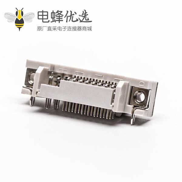 dvi面板安装24+5母头弯式插板带鱼叉接PCB板