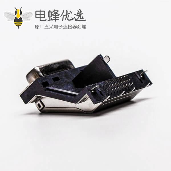 显示器接口dvi母头架高居中塑料支架平口带鱼叉接PCB板