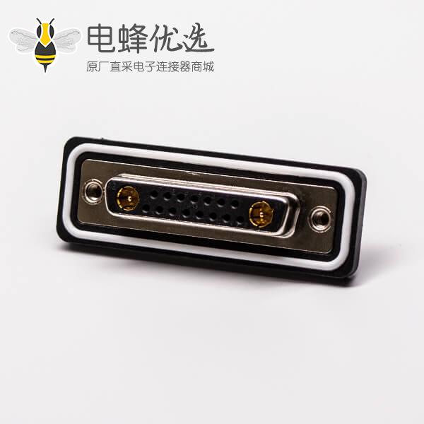 防水db头17w2母头直式大电流连接器焊接