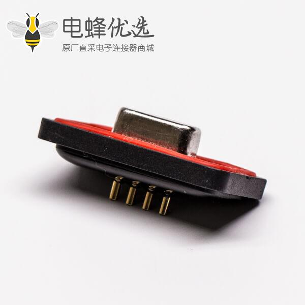 4引脚插头d-sub防水白色胶芯车针接线