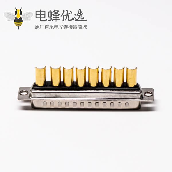 大电流D-SUB 8w8焊接式光孔铆合直式车针线端公座