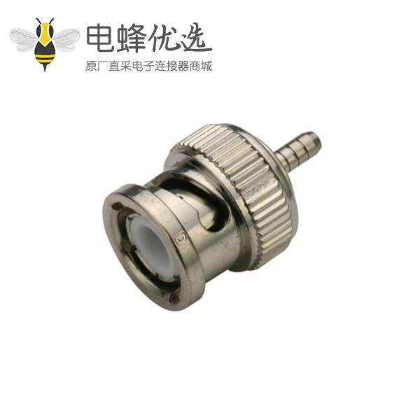 bnc 焊接直式公头锌合金同轴射频电缆连接器